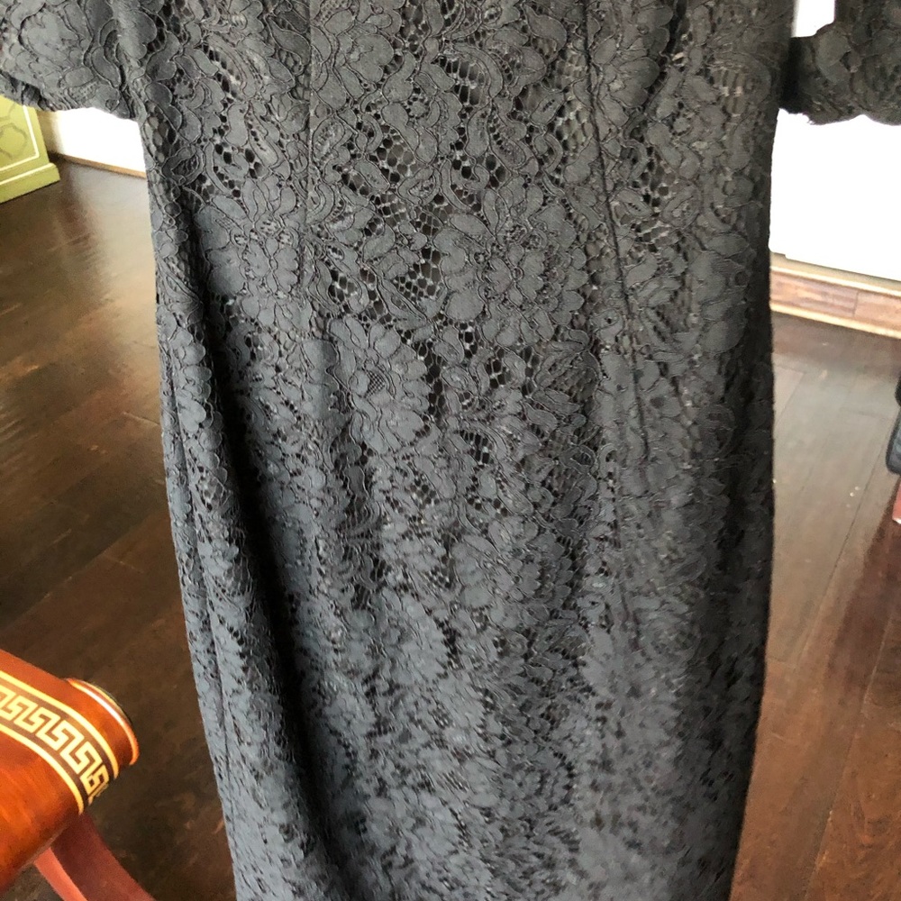 $990 Zac Posen Terry Lace Puff-Sleeve Cocktail - Picture 11 of 12